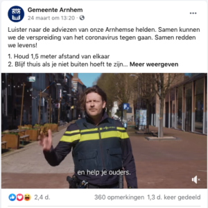 Facebook bericht bewustwordingsfilm Samen Arnhem Sterker